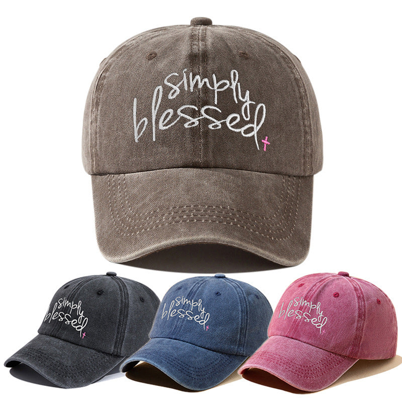 Simply Blessed Vintage Baseball Cap – Wide Brim Sun Hat