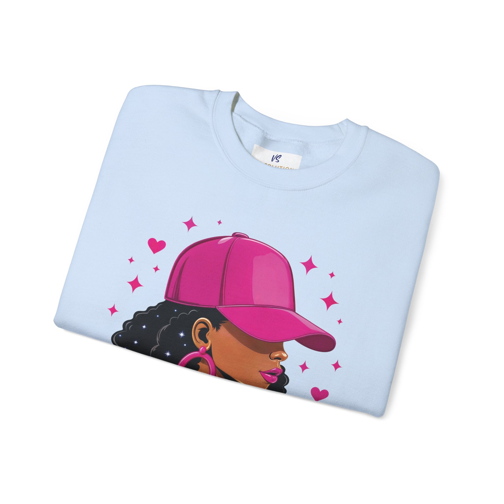 VS Empowering Black Woman Unisex Sweatshirt, Positive Energy Apparel.