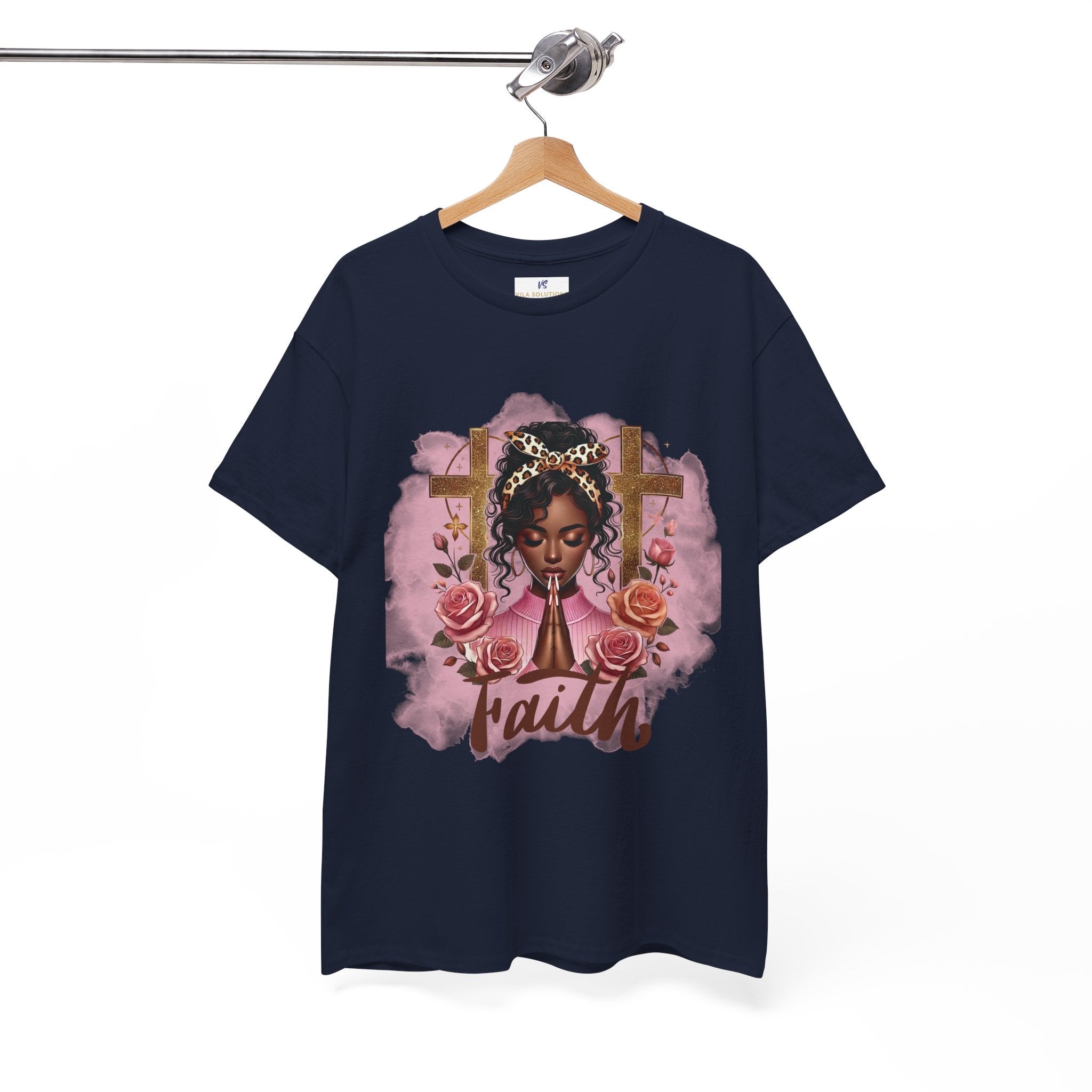 VS Religious Woman Praying Unisex Heavy Cotton Tee,