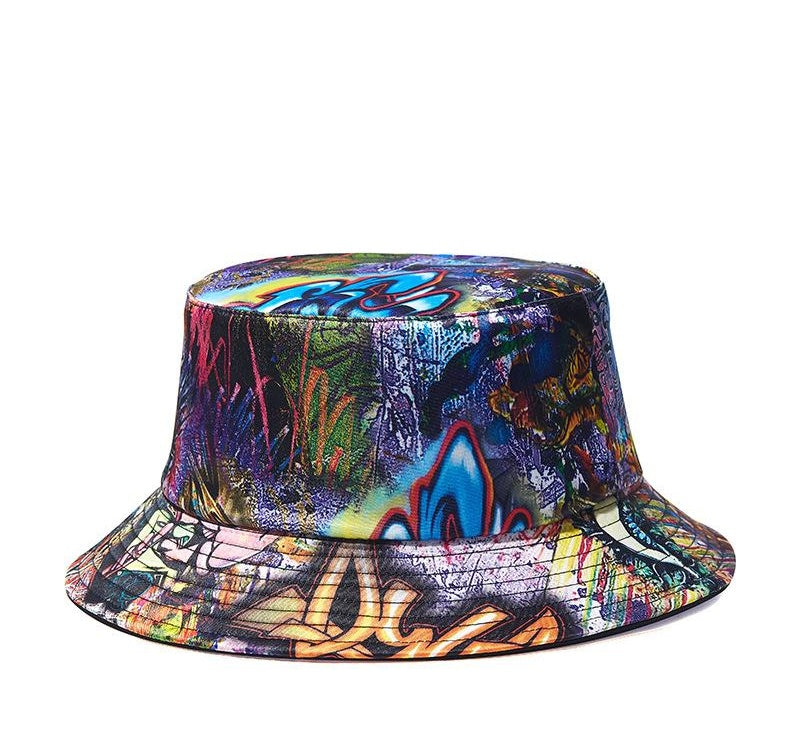 Graffiti Print Bucket Hat