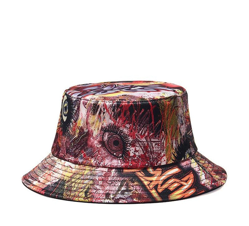 Graffiti Print Bucket Hat