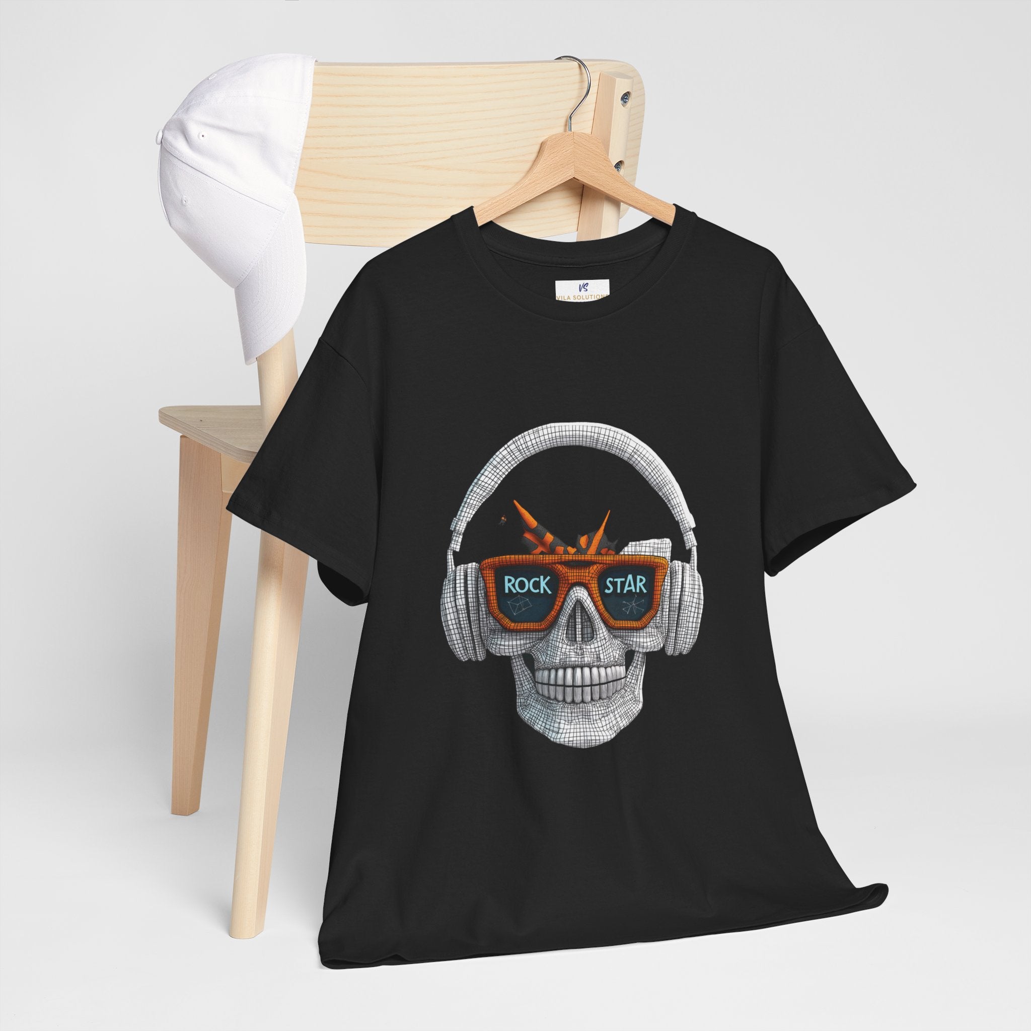 VS Rock Star Skull Unisex Tee, Music Lover Gift