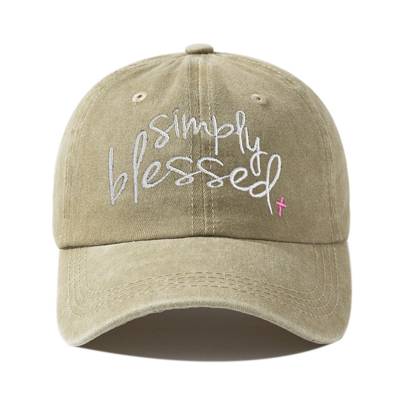 Simply Blessed Vintage Baseball Cap – Wide Brim Sun Hat