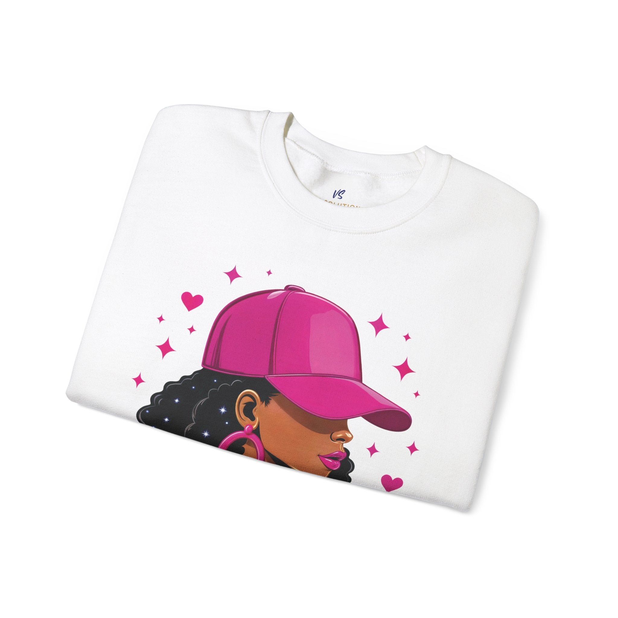 VS Empowering Black Woman Unisex Sweatshirt, Positive Energy Apparel.