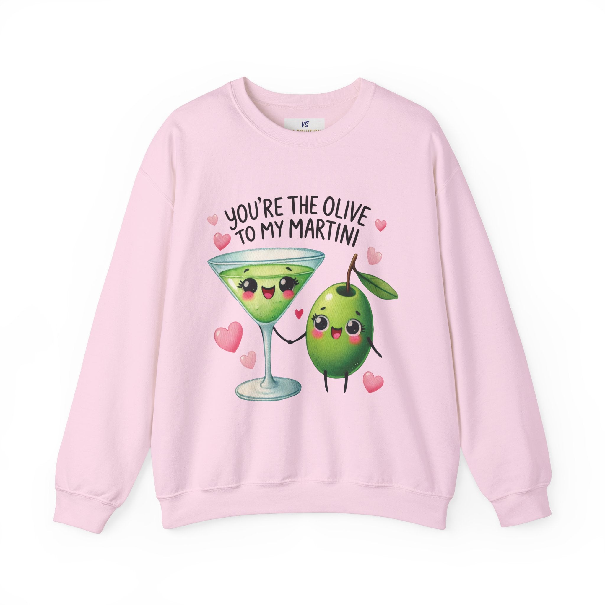 VS Crewneck Sweatshirt, Olive Martini Love, Gift for Martini Lovers