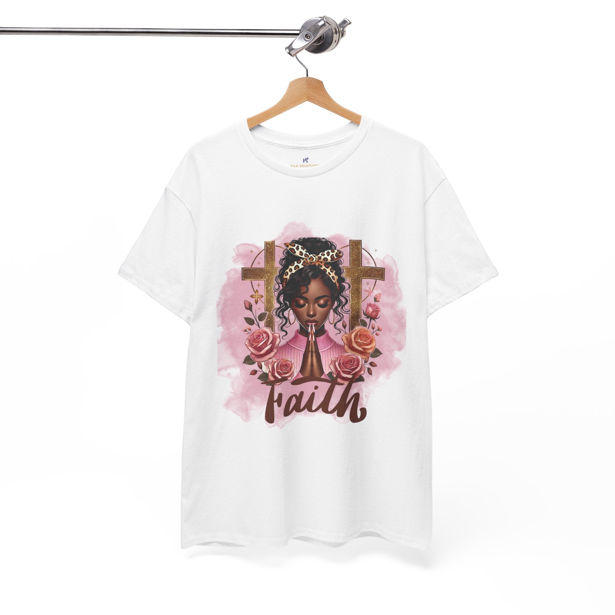 VS Religious Woman Praying Unisex Heavy Cotton Tee,