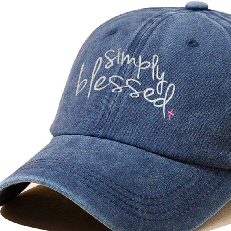 Simply Blessed Vintage Baseball Cap – Wide Brim Sun Hat