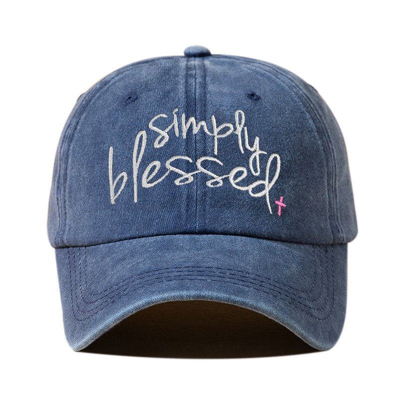 Simply Blessed Vintage Baseball Cap – Wide Brim Sun Hat